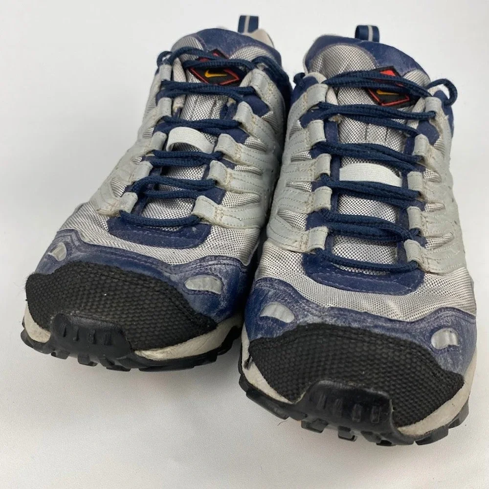Nike‎ Air Terra Albis Mens 13 Silver Navy Yellow 1998 VTG Trail Shoes 104113-071
